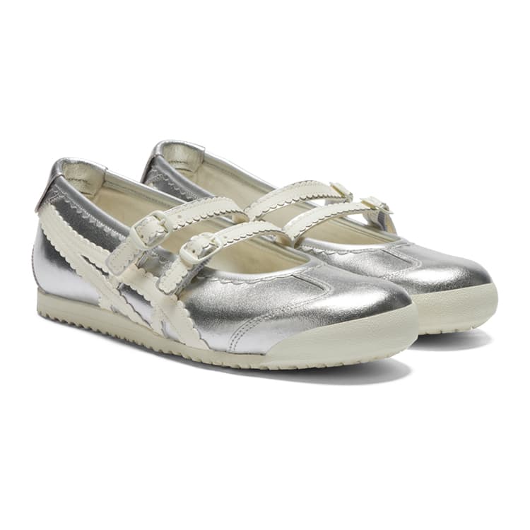Кроссовки Onitsuka Tiger MEXICO 66 TGRS противоскользящая дышащая и легкая низкая повседневная обувь для женщин серебряного цвета - изображение 4
