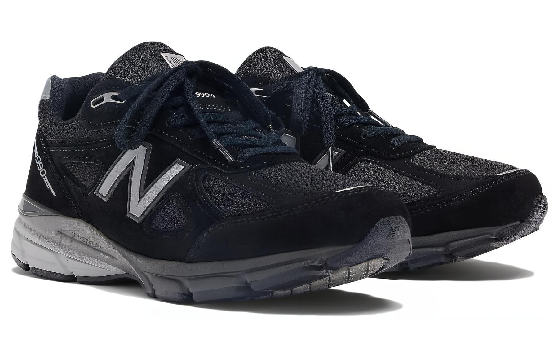 Кроссовки для бега New Balance NB 990 V4 Сетчатая ткань Низкий топ Повседневные Городские Коммутатор Беговые кроссовки Мужские Черный Серый - изображение 2