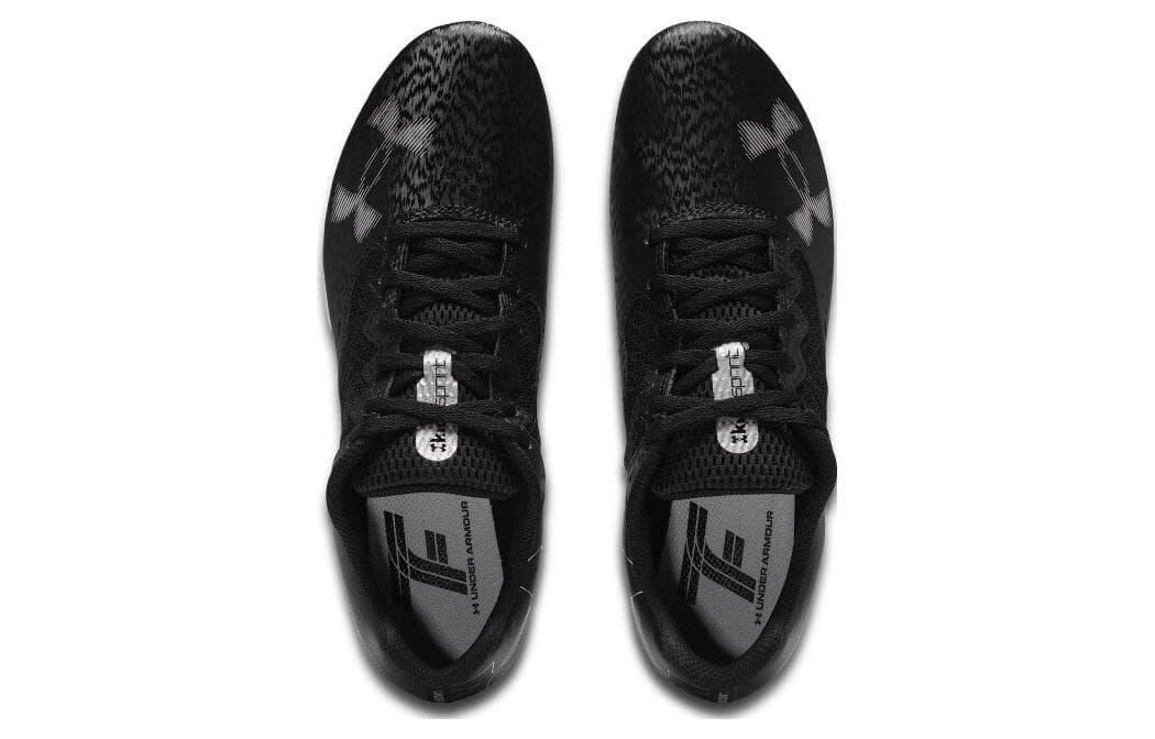 Кроссовки для бега Under Armour Kick Sprint 4 Устойчивые к истиранию низкие беговые кроссовки унисекс черные - изображение 4