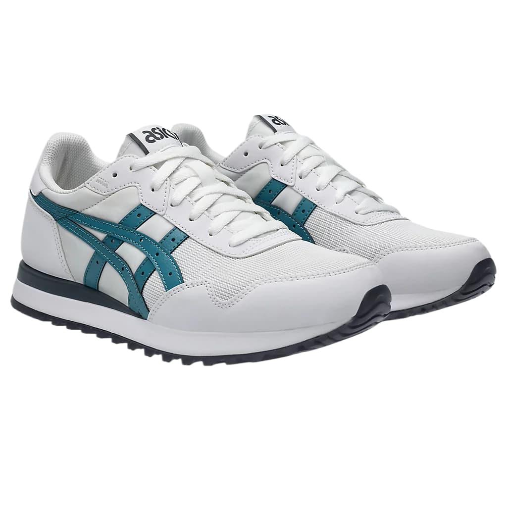 Кроссовки Asics Tiger Runner 2 Синтетическая кожа Амортизация Низкие кеды для бега Унисекс Белый Зеленый - изображение 3
