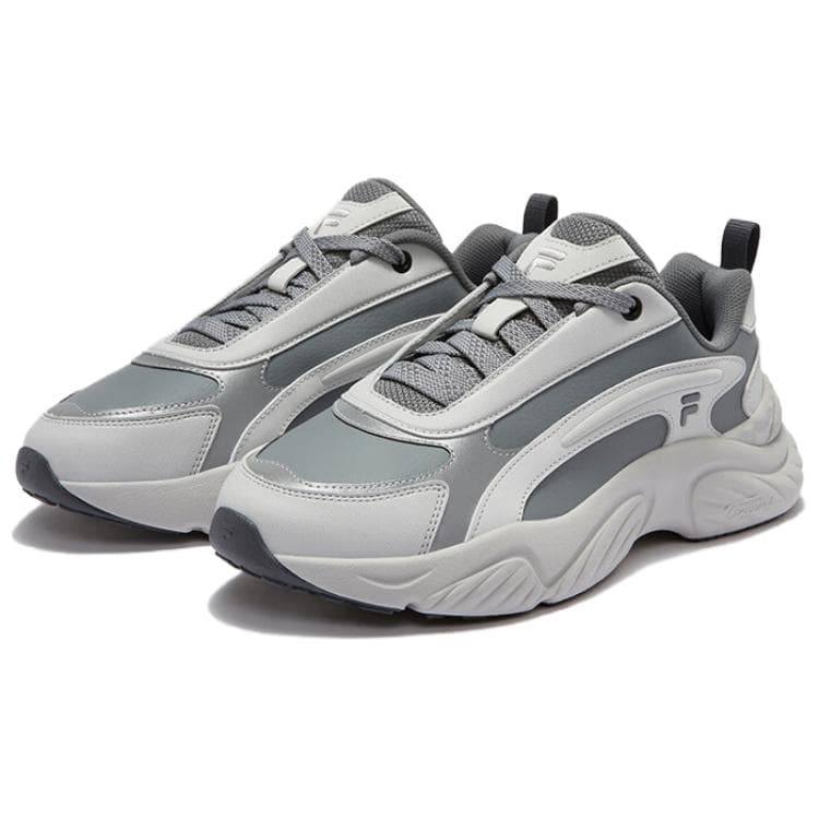 Кроссовки для бега FILA FUSION Морская раковина D Устойчивый к истиранию Низкий Топ Повседневные Беговые Кроссовки Мужские Серые - изображение 3