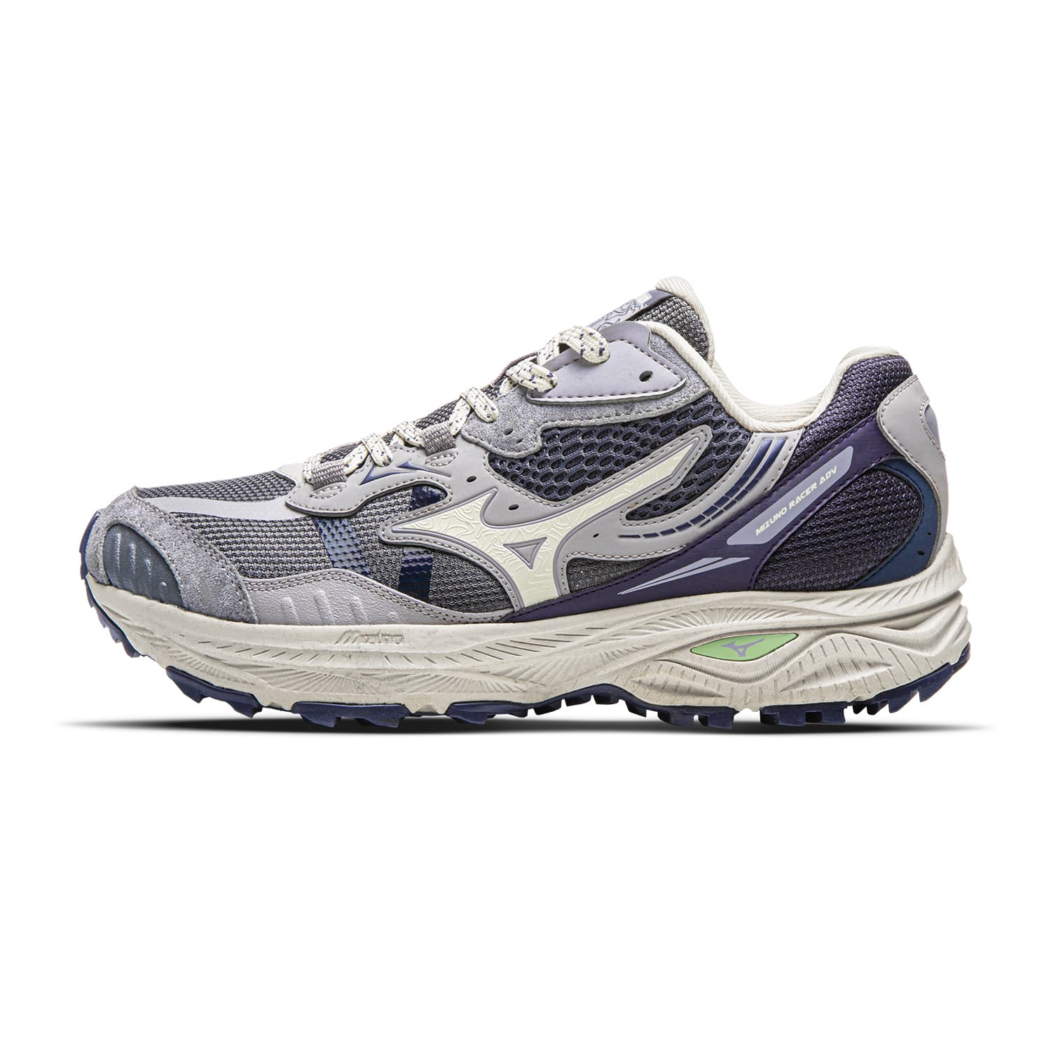 Кроссовки для бега Mizuno Racer ADV Low Топ Легкий ЭВА Материал Повседневная Кроссовка для Трейлраннинга Унисекс Фиолетовый Туманный Spirit - изображение 1