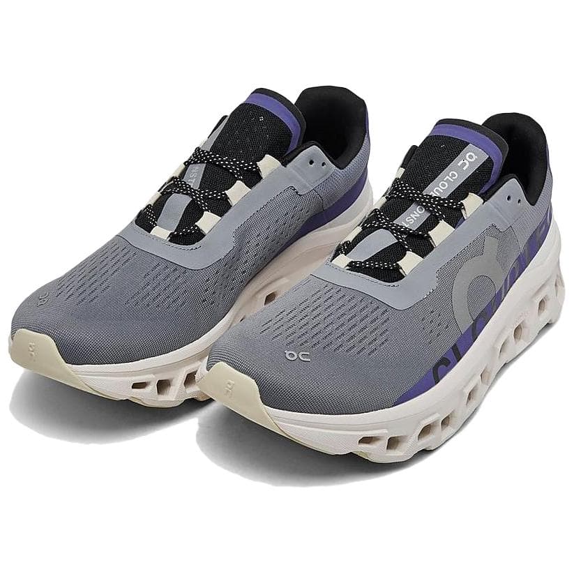 Кроссовки для бега On Cloudmonster Grey Purple — фото 2