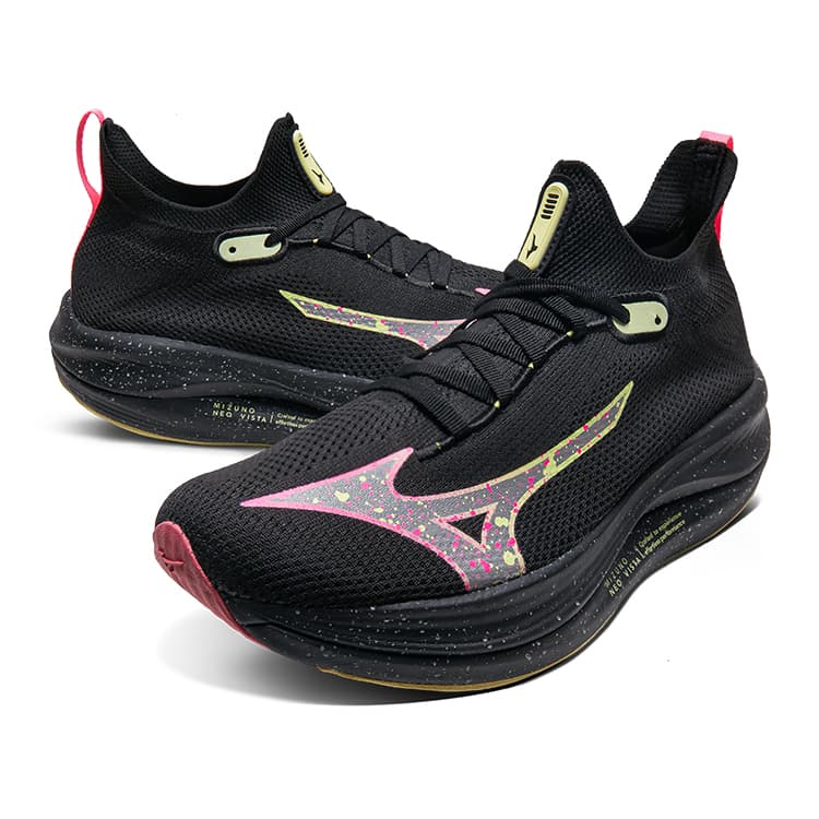 Кроссовки для бега Mizuno Neo Vista Аbrasion Resistant Дышащие Беговые кроссовки Унисекс Черные - изображение 3