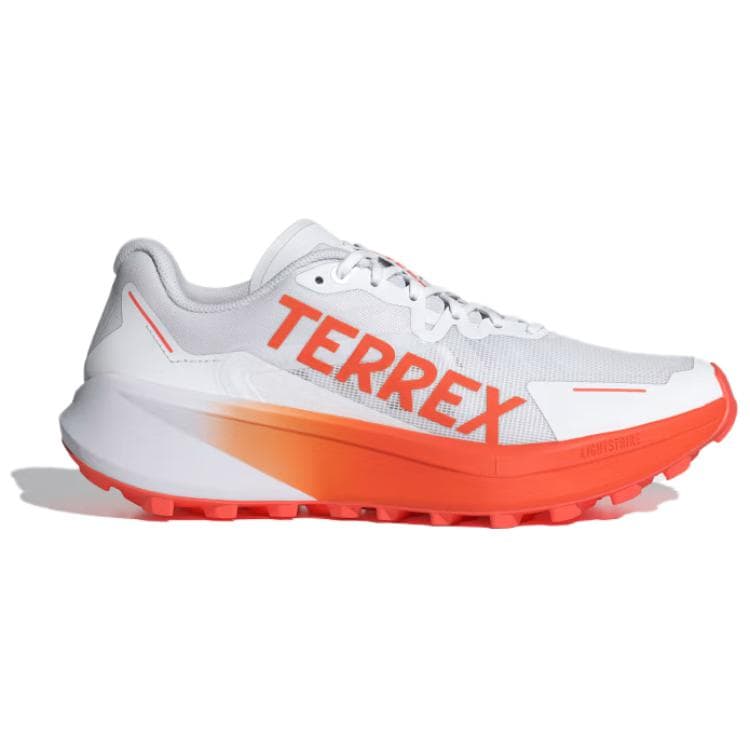 Кроссовки для бега Adidas TERREX Agravic 3 Противоскользящие Устойчивые к истиранию Низкие Беговые кроссовки Мужские Белый Оранжевый - изображение 2