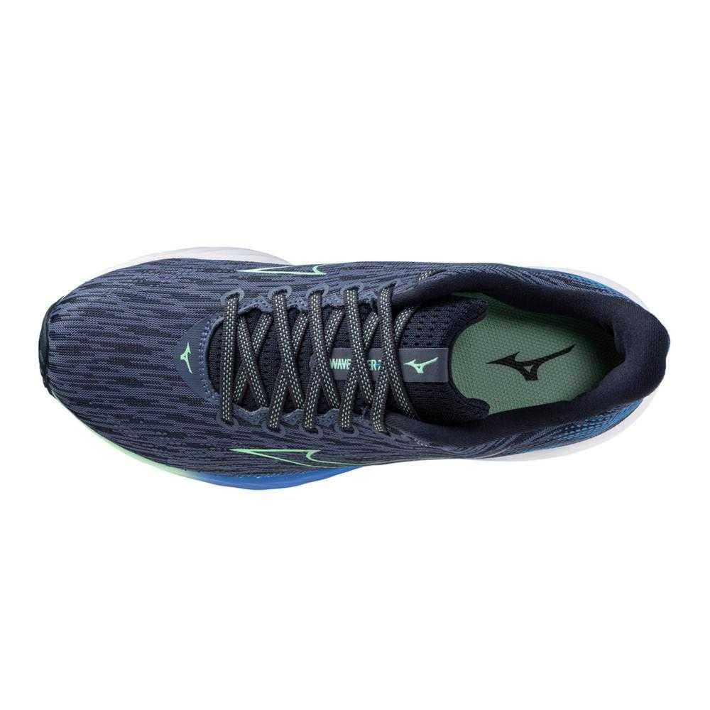Кроссовки для бега Mizuno Wave Rider 28 Модный противоскользящий низкий топ беговые кроссовки мужские винтажная модель индиго - изображение 5