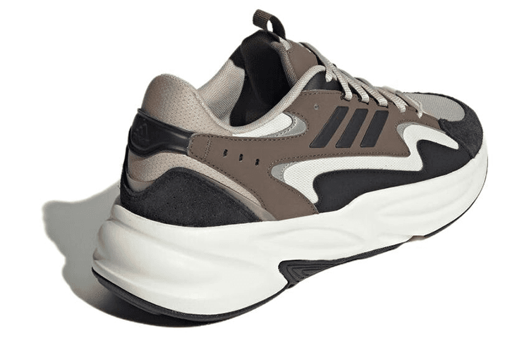 Кроссовки для бега Adidas Neo Ozelle PU (полиуретан) ткань синтетическая кожа низкие кеды для бега унисекс коричневый черный - изображение 3