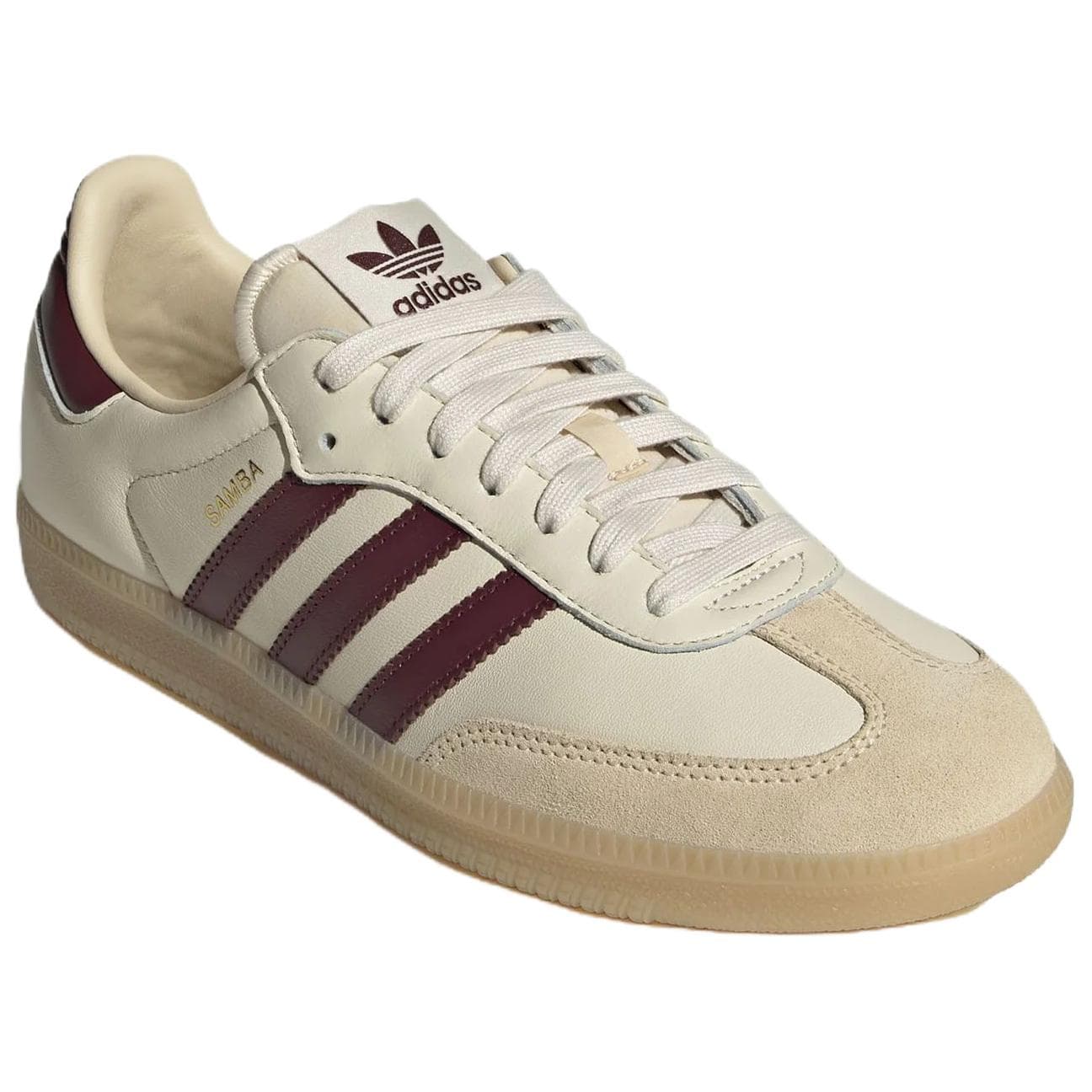Кроссовки Adidas Originals Samba OG Low Топ Скейтборд Обувь Унисекс Бежевый - изображение 3