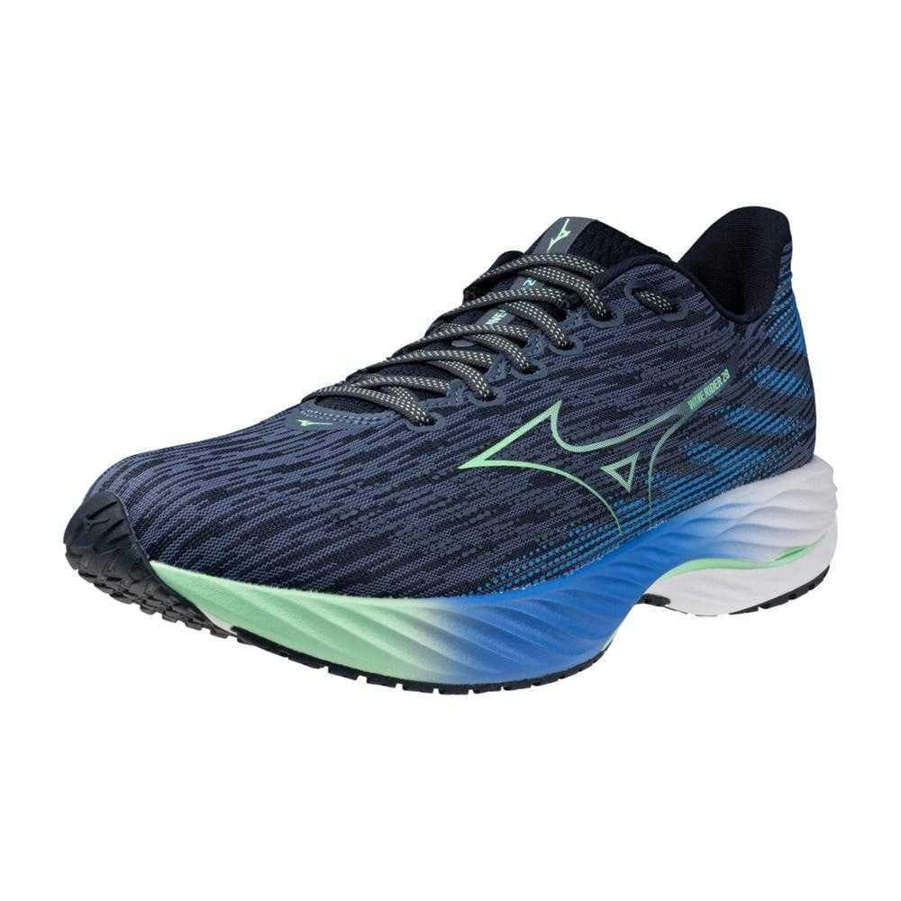 Кроссовки для бега Mizuno Wave Rider 28 Модный противоскользящий низкий топ беговые кроссовки мужские винтажная модель индиго - изображение 3