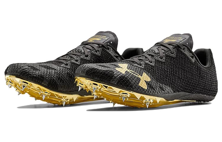 Кроссовки для бега Under Armour HOVR Smokerider Track Spikes Black Gold - изображение 3