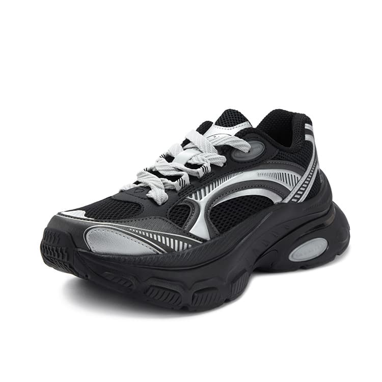 Кроссовки 361° Heart Shoes противоскользящая устойчивая к истиранию низкий верх повседневная обувь женский обсидиановый черный - изображение 2