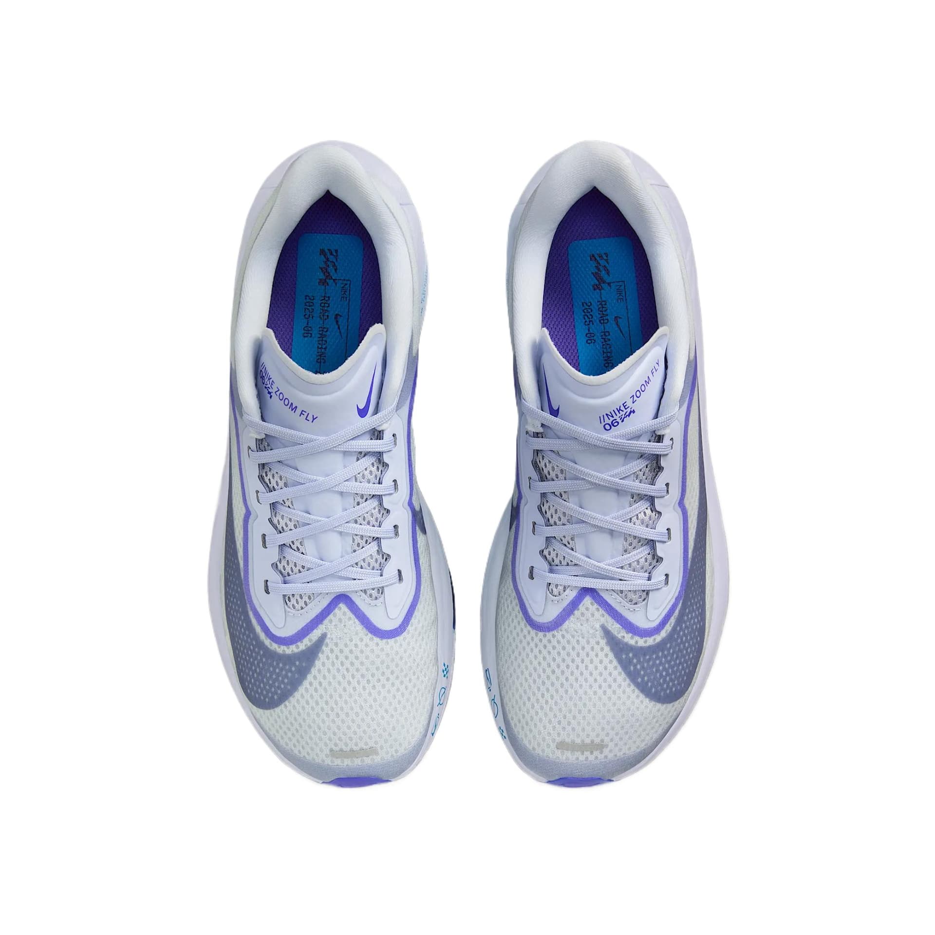 Кроссовки для бега NIKE Zoom Fly 6 Амортизация Дышащий Low Топ Марафон Беговые кроссовки Женские Фиолетово-белый - изображение 4