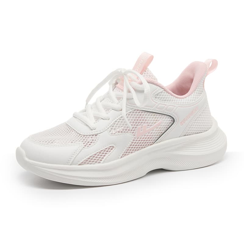 Кроссовки для бега WARRIOR Low Топ Тренировки Бег на длинные дистанции Спринт Физкультурный зачет Беговые кроссовки Women's White Розовый - изображение 2