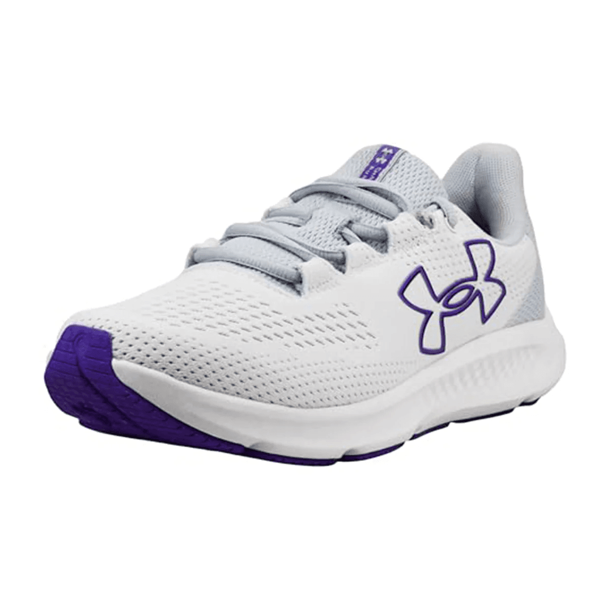 Кроссовки для бега Under Armour Charged Pursuit 3 Low Беговые кроссовки Женские Белый Фиолетовый - изображение 3
