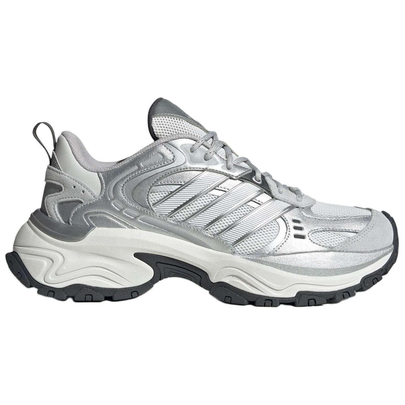 Кроссовки Adidas SHADOW FEVER Low Топ Кроссовки с Толстой Подошвой Унисекс Серебристо-Серый - изображение 2