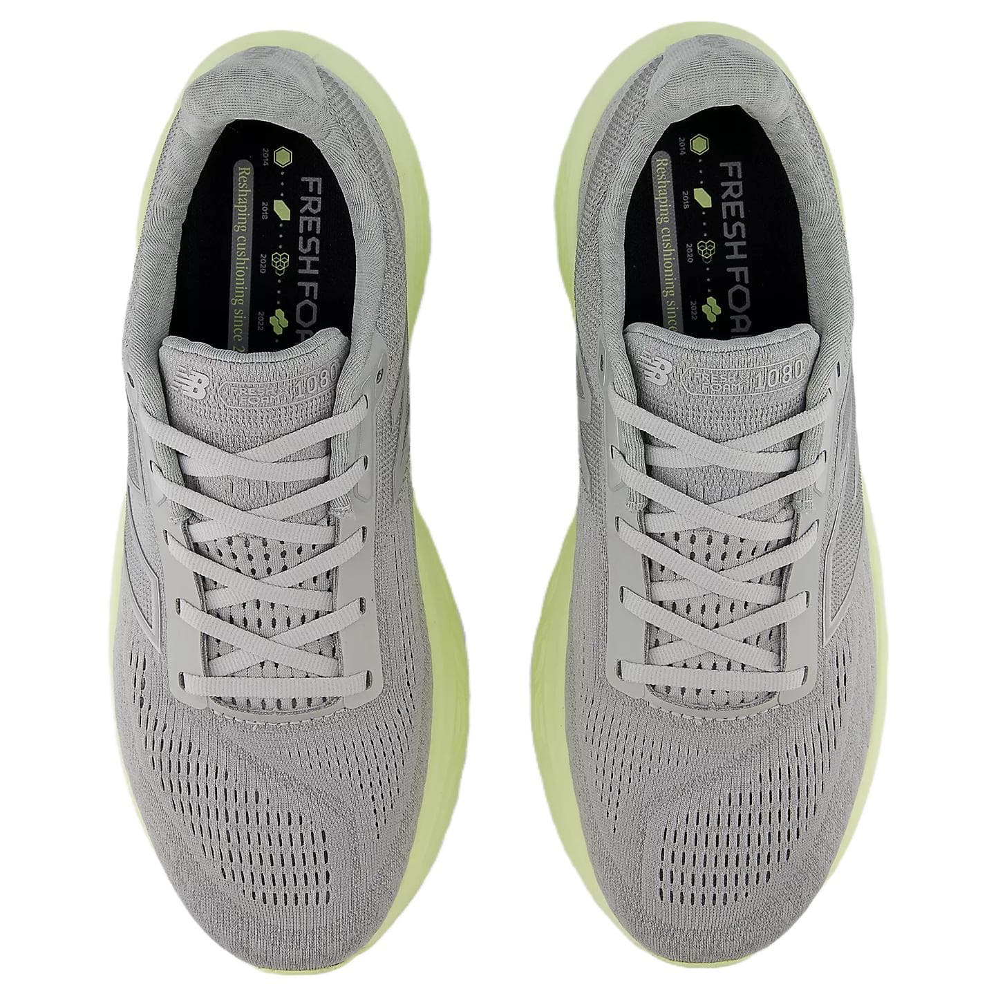 Кроссовки для бега New Balance Fresh Foam X 1080 v14 Low Топ Беговые кроссовки Мужские Серый Зеленый - изображение 4
