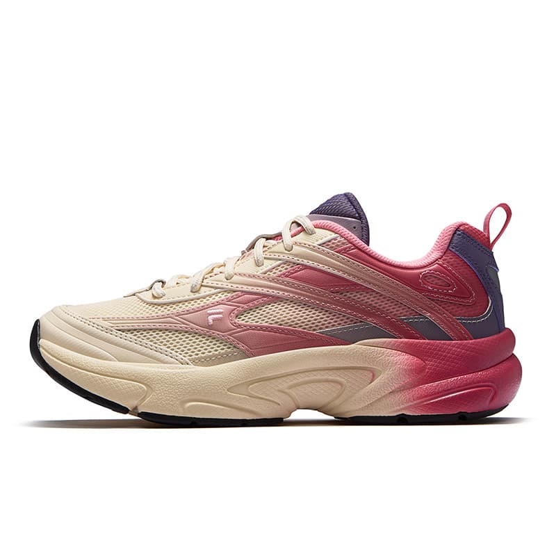 Кроссовки для бега FILA FUSION Легкая трасса Обувь Низкий верх Беговые кроссовки Женские Бежевый Красный - изображение 1