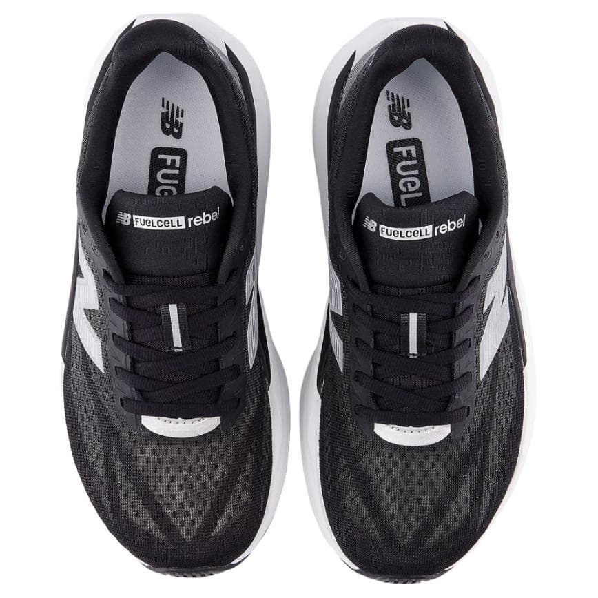 Кроссовки для бега New Balance FuelCell Rebel V5 Устойчивые к истиранию Дышащие Низкие Беговые кроссовки Женские Черно-белые - изображение 4