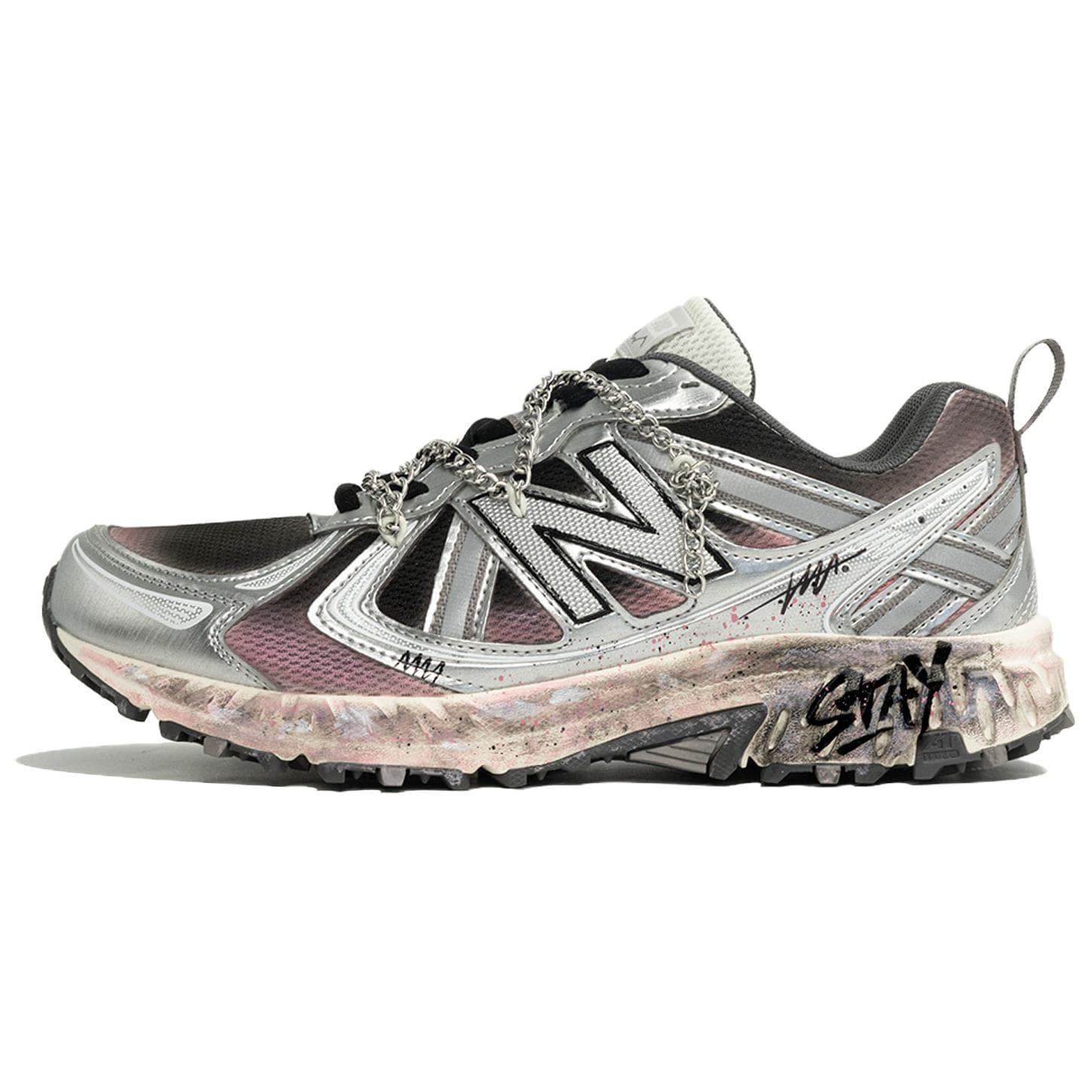 Кроссовки для бега New Balance 410 V5 Silver Pink - изображение 2
