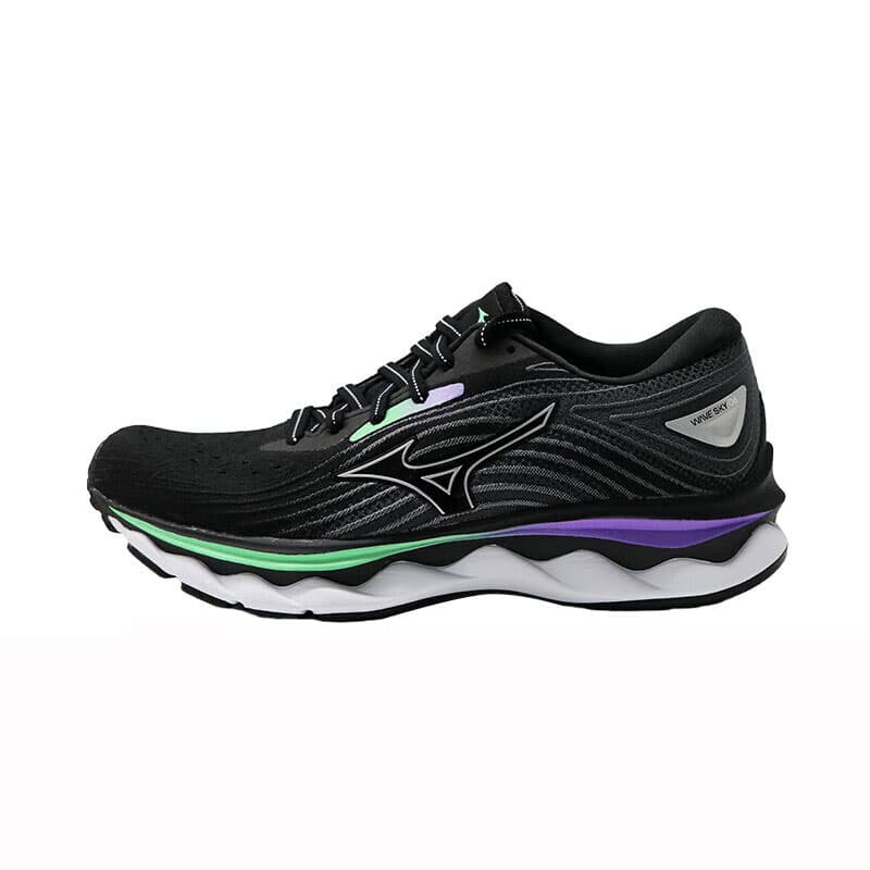 Кроссовки для бега Mizuno Wave Sky 6 Low Топ Беговые кроссовки Женские Черные - изображение 1