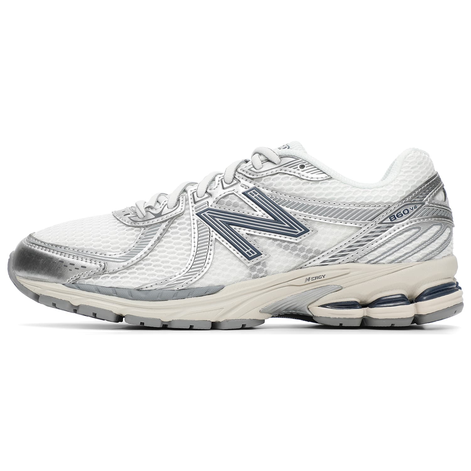 Кроссовки new balance 860 Удобный Круглый Палец Дышащий Low Топ Повседневная обувь Унисекс Серебряный - изображение 1
