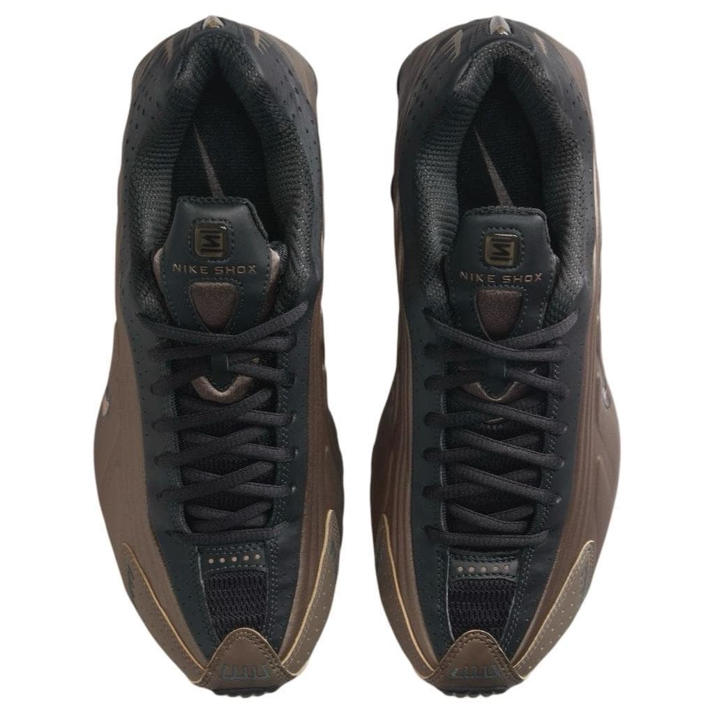 Кроссовки для бега Nike Shox R4 Low Топ Беговые кроссовки Женские Коричнево-черный - изображение 4