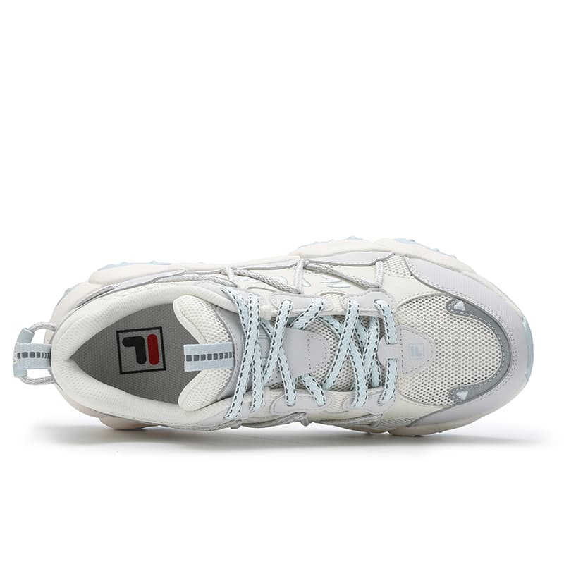 Кроссовки для бега FILA FLUID 6 Low Топ Повседневные Городские Коммутационные Беговые Кроссовки Женские Белые Серебряные - изображение 4
