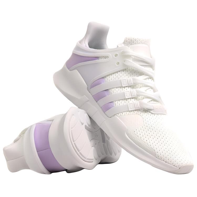 Кроссовки для бега Adidas Originals EQT Support ADV противоскользящие низкие беговые кроссовки для женщин белые фиолетовые - изображение 4