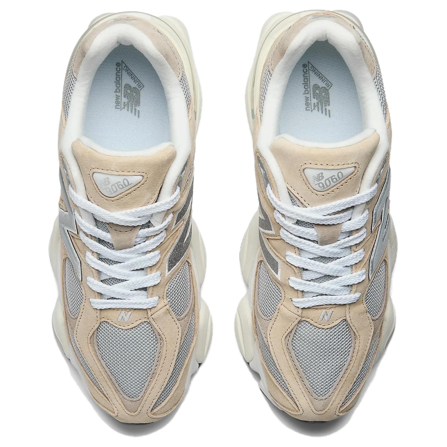 Кроссовки для бега New Balance NB 9060 Low Топ Беговые кроссовки Мужские Светло-коричневые - изображение 3
