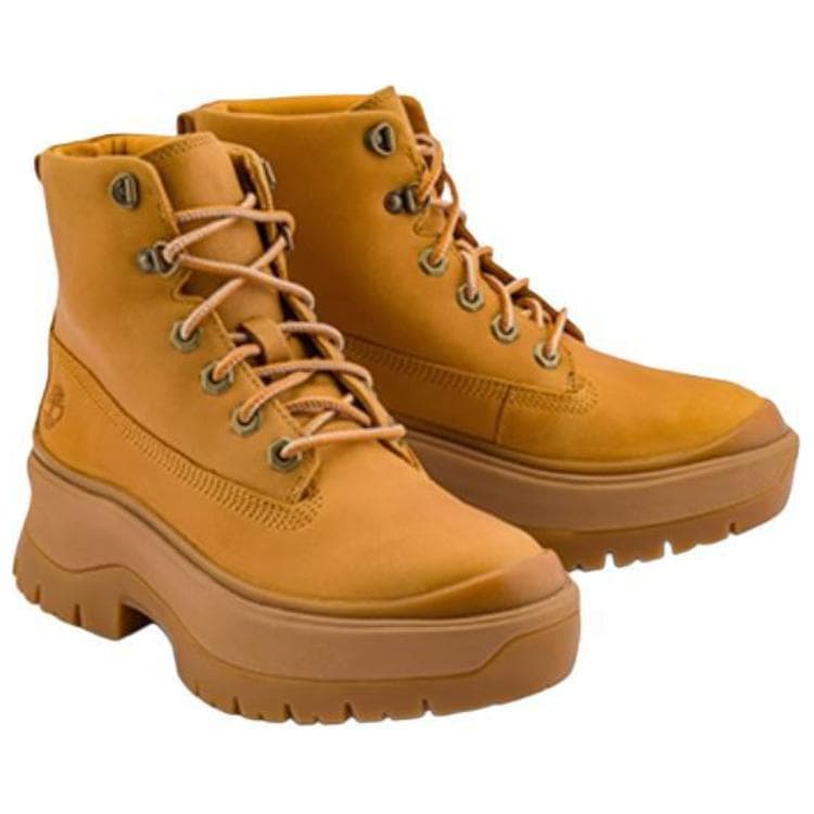 Ботинки уличные Timberland Износостойкий противоскользящий средней длины для активного отдыха женский желтый - изображение 5