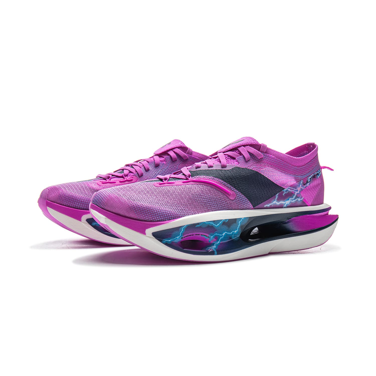 Кроссовки для бега Li NING Feidian 5 ULTRA Дышащий Low Топ Технология BOOM Марафон Тренировки Race Беговые кроссовки Унисекс Фиолетовый - изображение 3