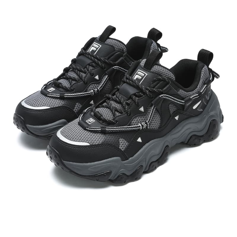 Кроссовки для бега FILA Fluid 5 Дышащие Устойчивые к истиранию Низкие Беговые кроссовки Женские Черные Серые - изображение 3