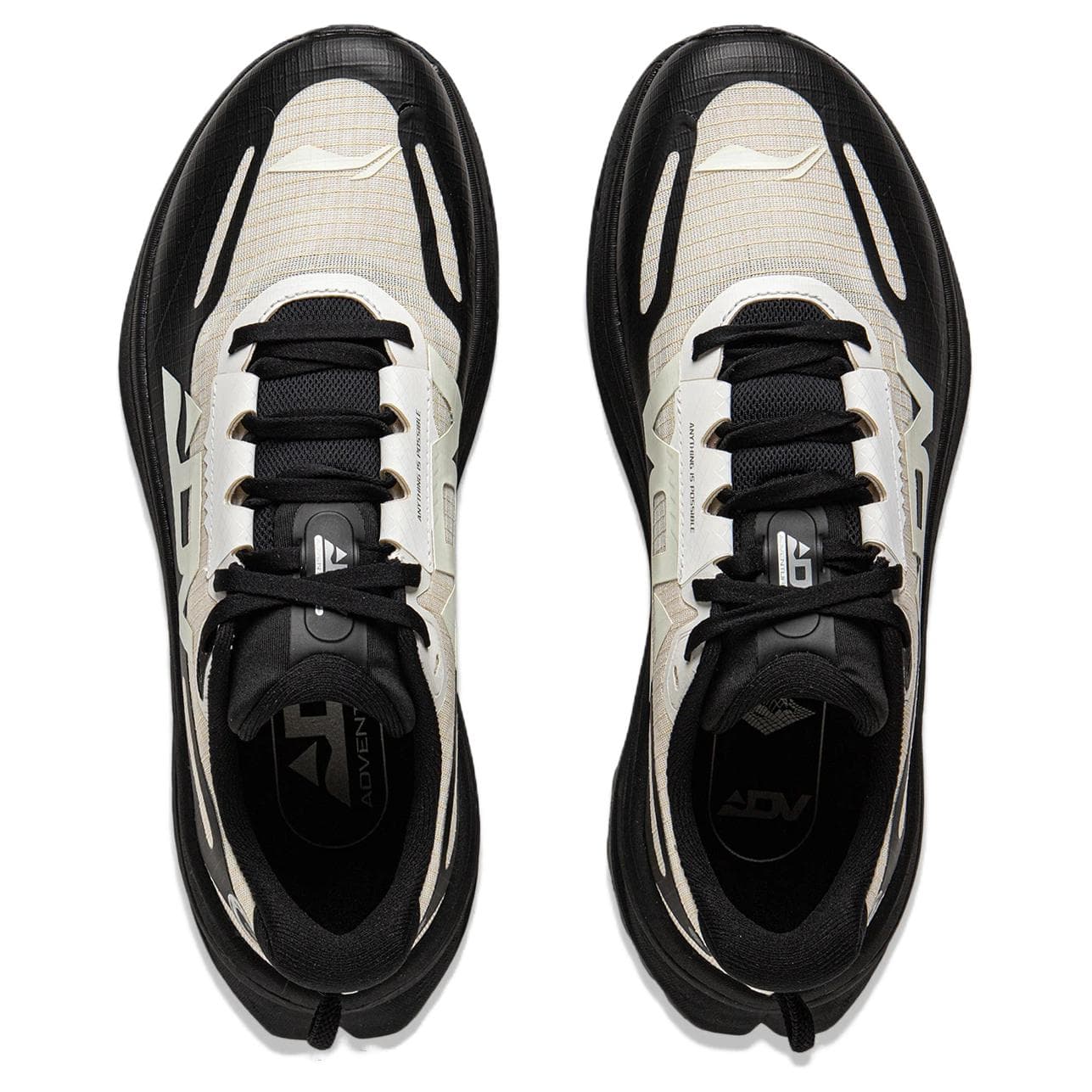 Кроссовки для бега Li-Ning LINING Cloud 2 BOOM FIBER антискользящая подошва стабильная поддержка ткань/TPU низкие кроссовки для трейлраннинга мужские бело-черные - изображение 4