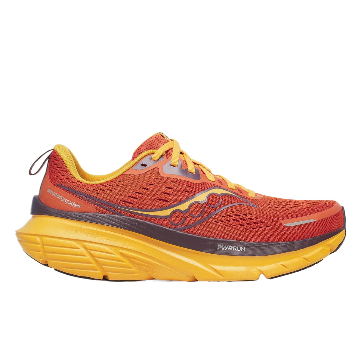Кроссовки для бега Saucony Guide 18 Low Топ Тренировки Физкультурный зачет Спринт Беговые кроссовки Мужской Оранжево-желтый - изображение 2