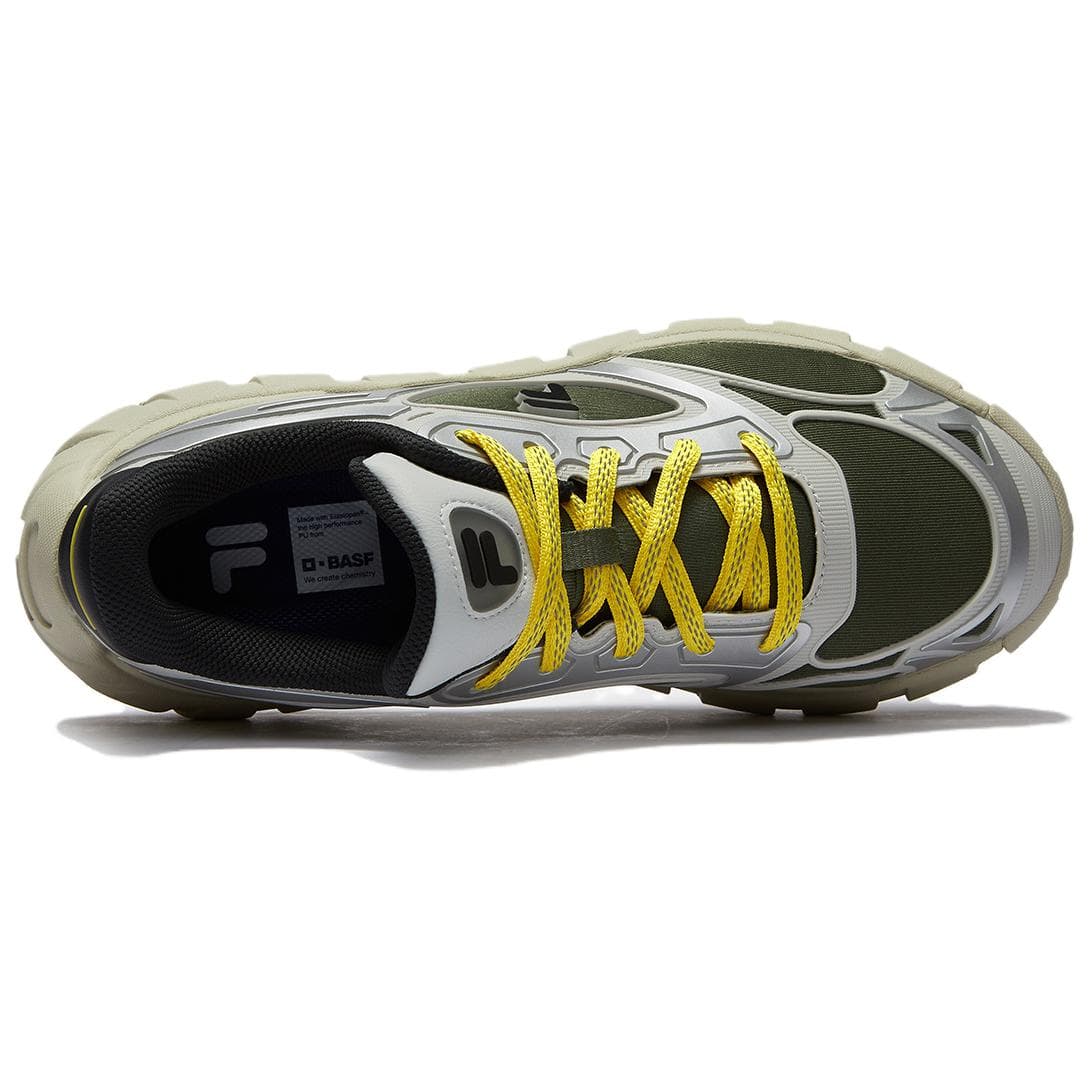Кроссовки FILA FUSION BONE DX Vertebra Shoes Устойчивые к истиранию Дышащая Низкий верх Повседневная обувь Мужская Зеленая Серый - изображение 3