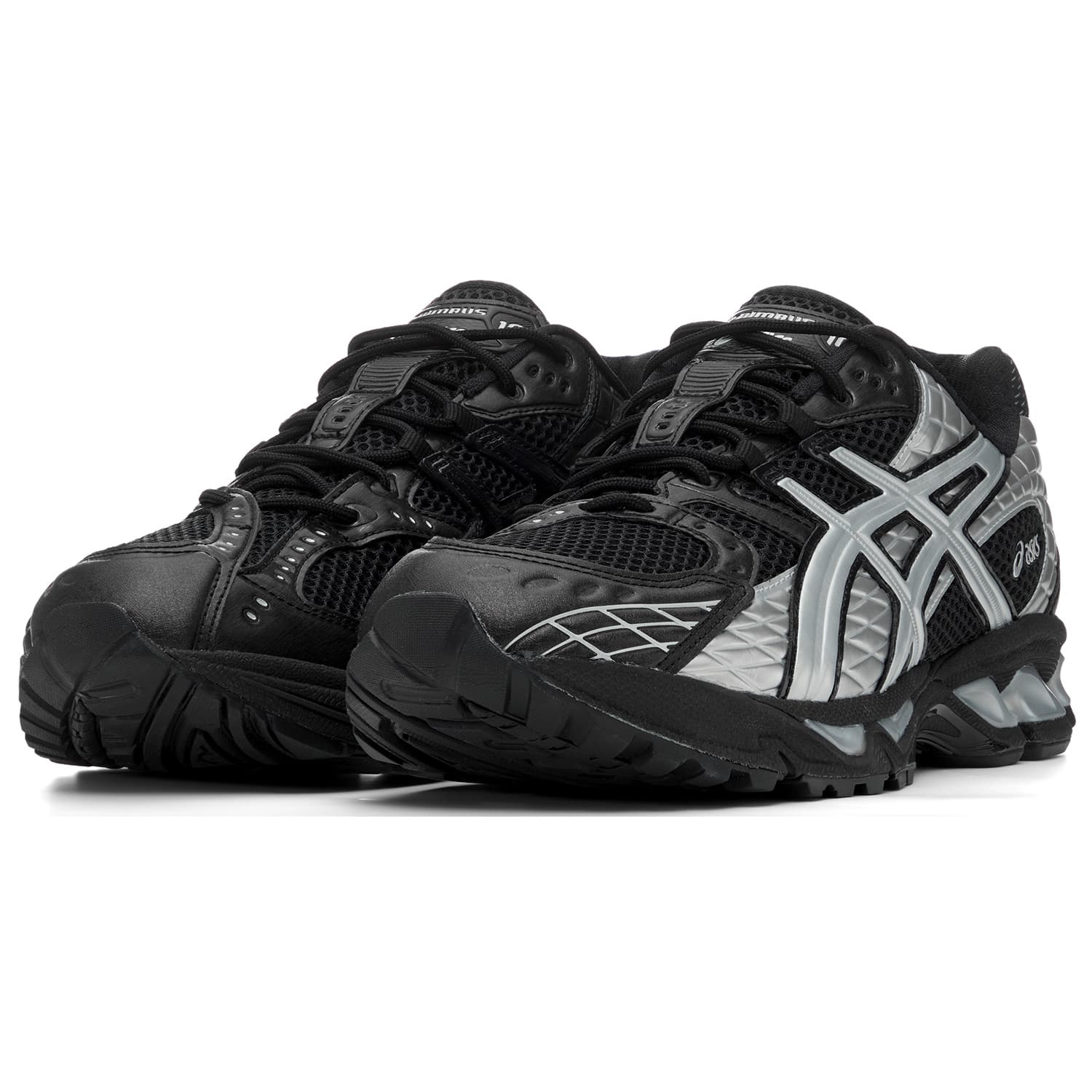 Кроссовки для бега ASICS Гель Nimbus 10,1 Амортизация Поддержка Низкий Топ Беговые кроссовки Унисекс Жидкость Черный Серебряный - изображение 3