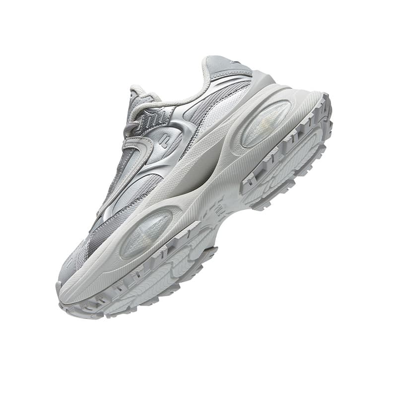 Кроссовки FILA FUSION BIANCO III Бьянко 3 Устойчивый к истиранию Повседневная обувь Женская Серебристо-Серый - изображение 5