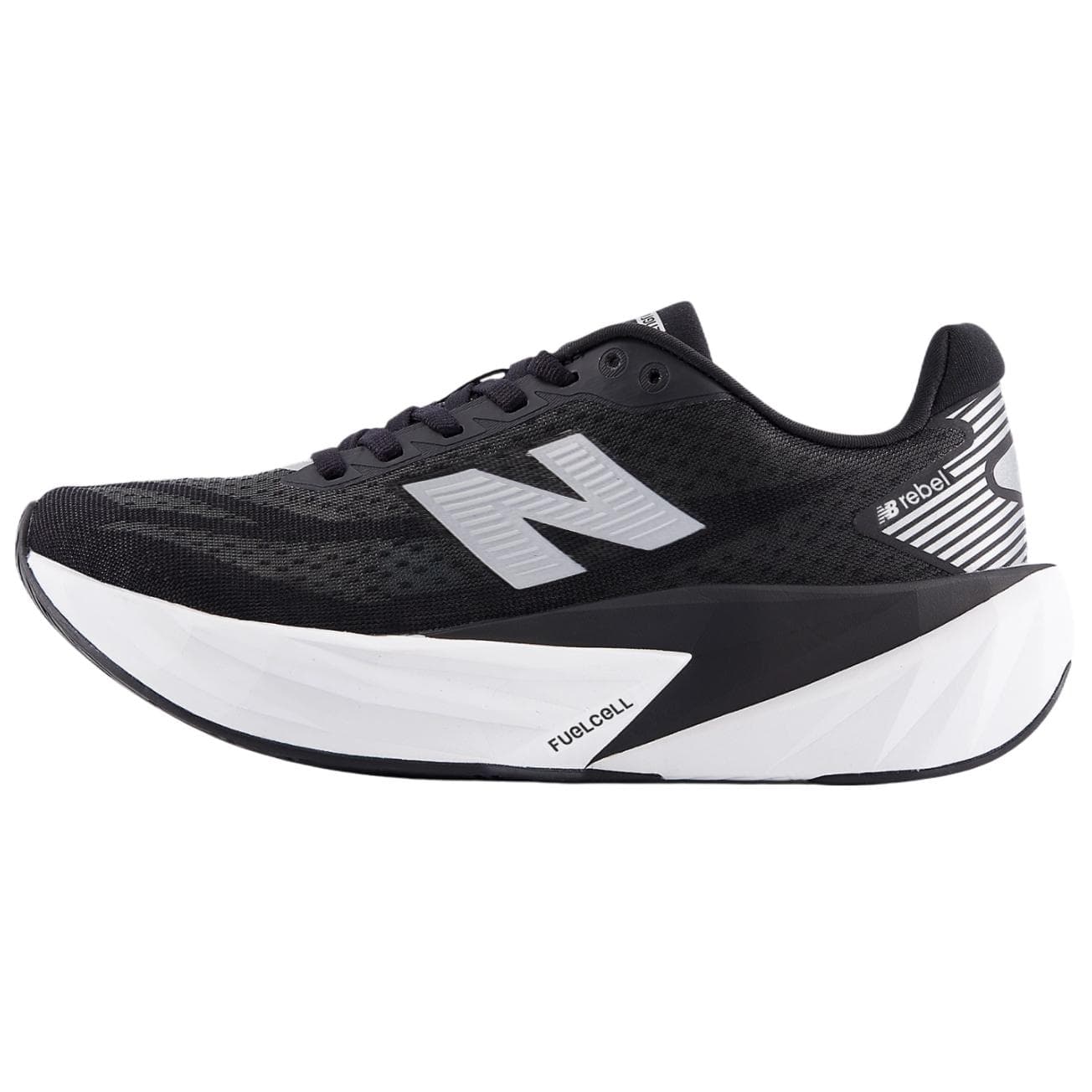 Кроссовки для бега New Balance FuelCell Rebel V5 Устойчивые к истиранию Дышащие Низкие Беговые кроссовки Женские Черно-белые - изображение 1