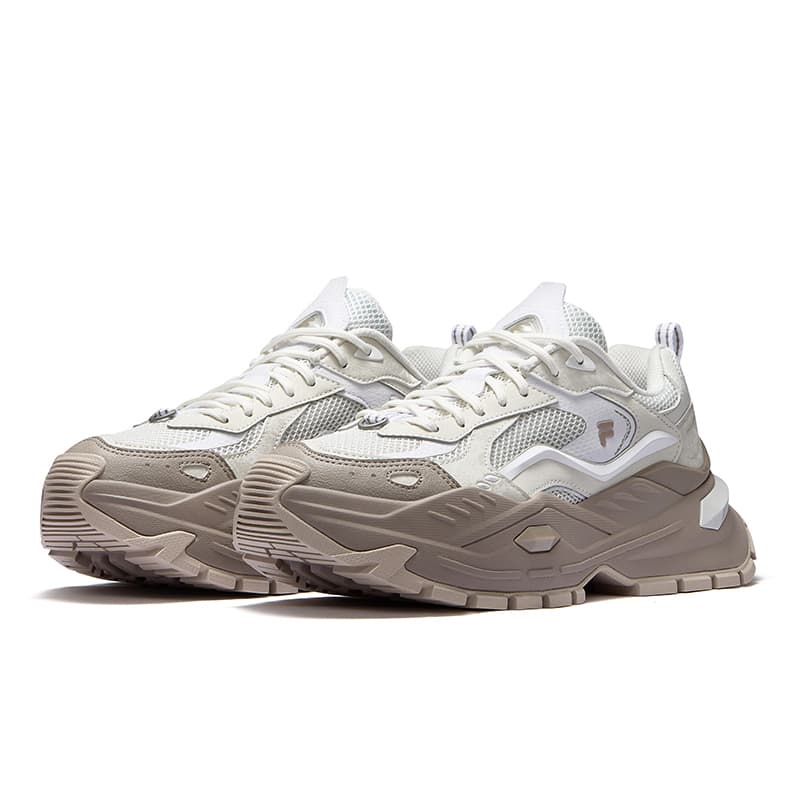 Кроссовки для бега FILA FUSION BIANCO IV Candy Shoes 4 Текстиль Синтетическая кожа Низкий топ Беговые кроссовки Женские Серый Коричневый - изображение 2