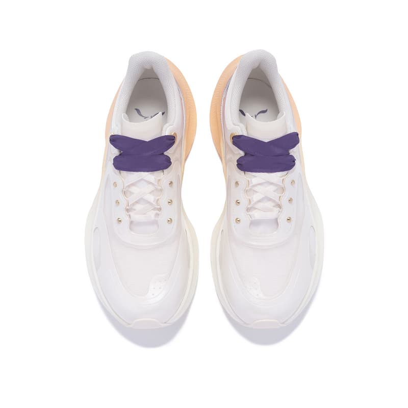 Кроссовки LI NING 1990 Classic Collection Устойчивая к истиранию Низкий Топ Повседневная Обувь Женская Белый Фиолетовый - изображение 3