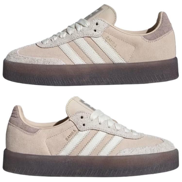 Кроссовки Adidas Originals SAMBAE Low Скейтборд Обувь Женская Серый Белый - изображение 3