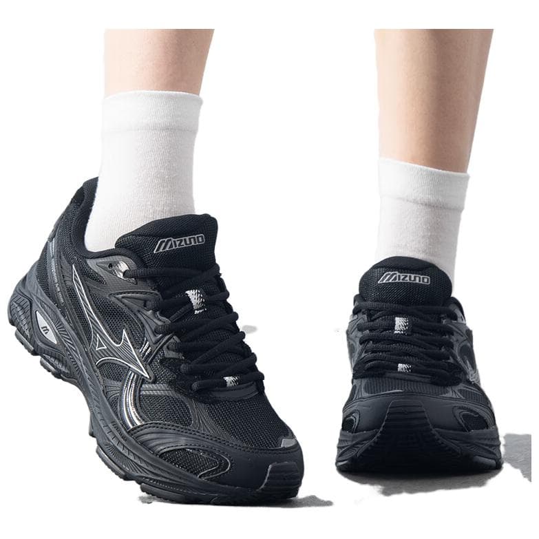 Кроссовки для бега Mizuno LG 10S Удобные устойчивые к истиранию дышащие легкие низкие беговые кроссовки унисекс черные - изображение 5