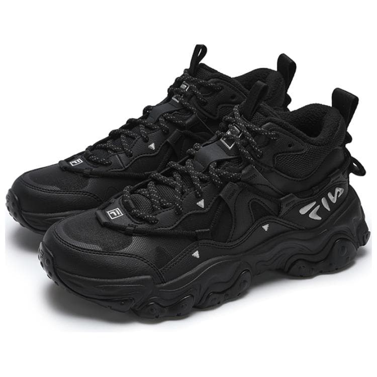 Кроссовки для бега FILA FLUID 5 Устойчивый к истиранию MID Топ Повседневная Городская Коммутация Беговые кроссовки Мужские Черные - изображение 2