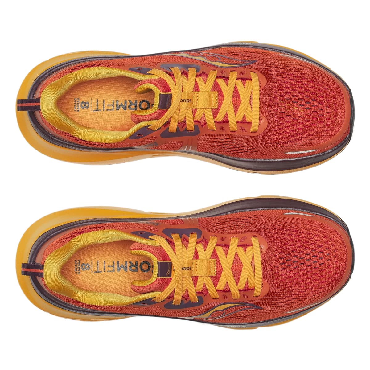 Кроссовки для бега Saucony Guide 18 Low Топ Тренировки Физкультурный зачет Спринт Беговые кроссовки Мужской Оранжево-желтый - изображение 4