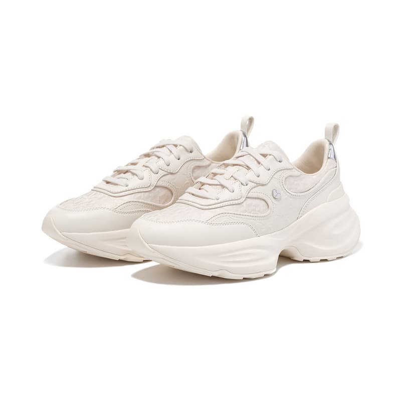 Кроссовки для бега LI-NING 1990 Classic Series модные удобные амортизирующие износостойкие Лоу-топы повседневные Беговые кроссовки женские Серебристо-белый - изображение 2