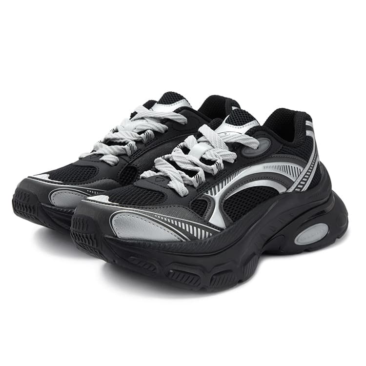Кроссовки 361° Heart Shoes противоскользящая устойчивая к истиранию низкий верх повседневная обувь женский обсидиановый черный - изображение 3