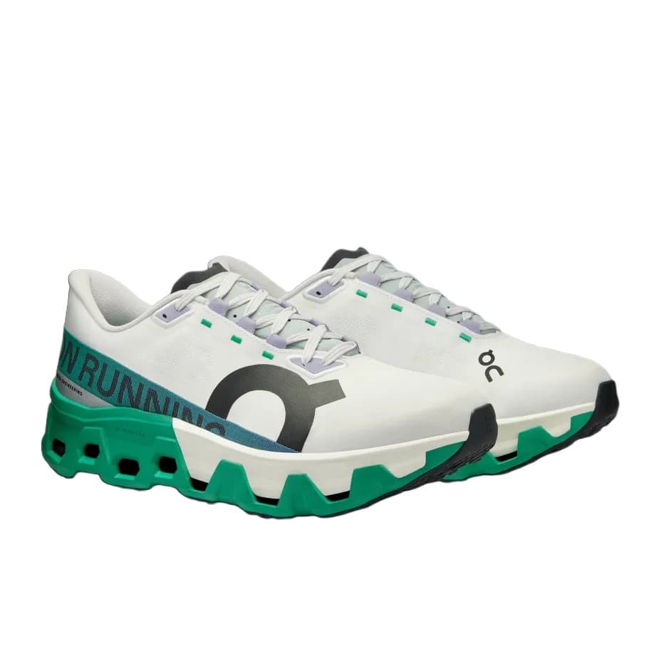 Кроссовки для бега On Cloudmonster White Green Black — фото 4