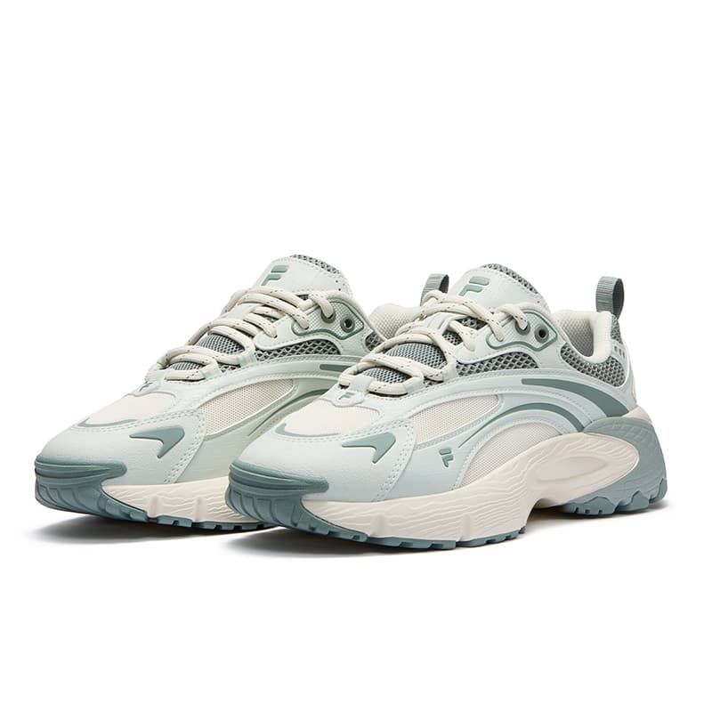 Кроссовки для бега FILA FUSION Ring Low Top Беговые кроссовки Женские Starry Желтый Молочный Зеленый - изображение 3