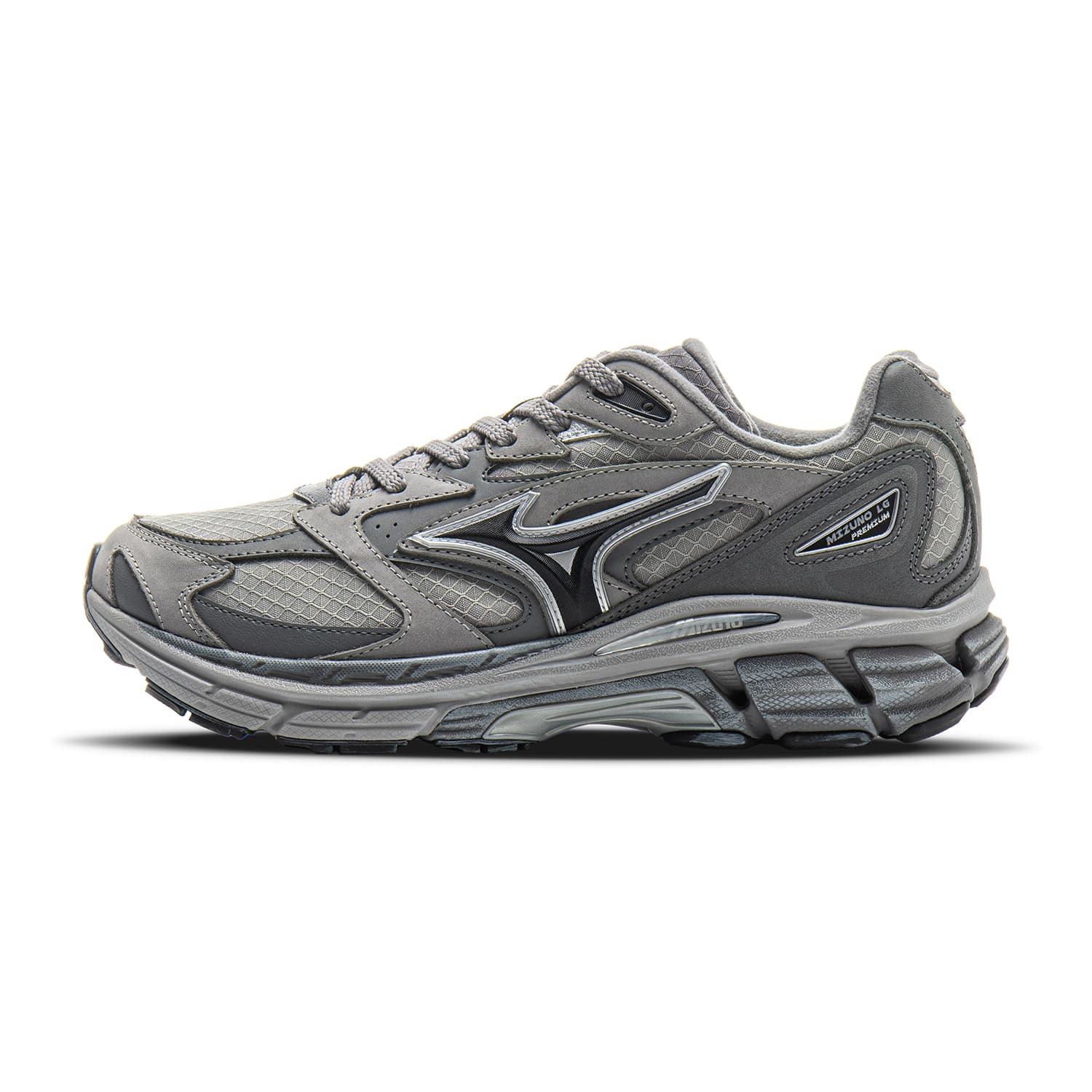 Кроссовки для бега Mizuno LG Premium Удобные Аbrasion-Resistant Низкие Беговые Кроссовки Унисекс Акулий Серый - изображение 1