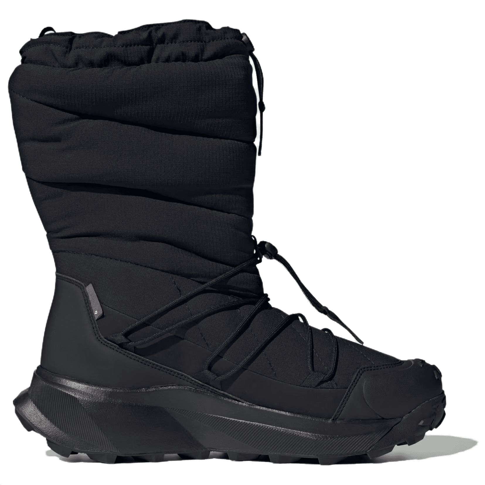 Ботинки уличные Adidas TERREX Зимний Устойчивый к абразиву Противоскользящий Средний Outdoor Унисекс Черный - изображение 2